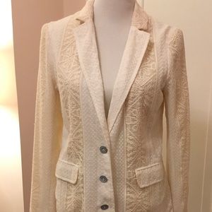 Anthropologie NWT Cartonnier white summer jacket